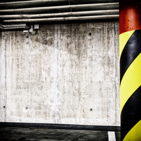 Concrete wall underground interior background - Stock Photo - Images