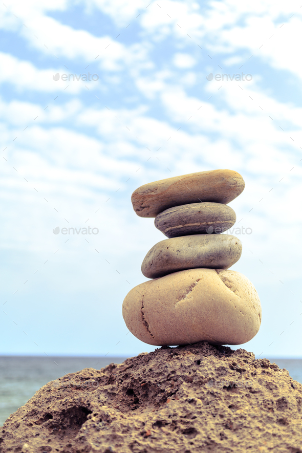 Stones balance inspiration wellness concept - Stock Photo - Images