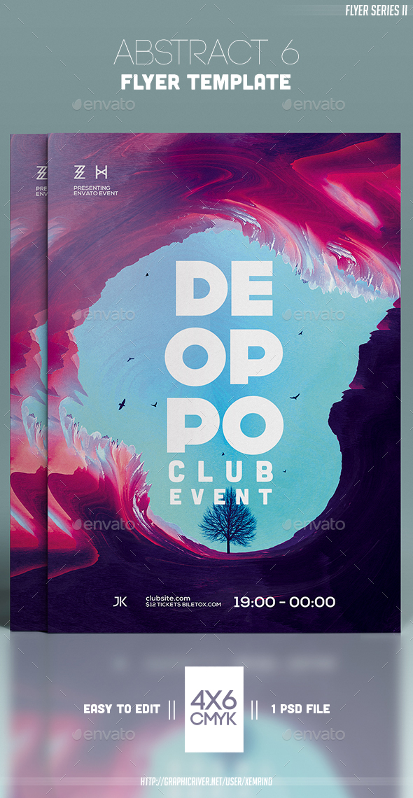 Abstract 6 Flyer Template - Clubs & Parties Events