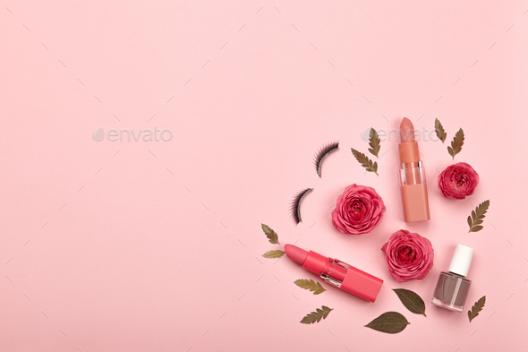 Fashionable Women's Cosmetics and Accessories - Stock Photo - Images