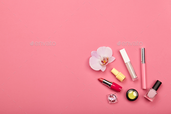 Fashionable Women's Cosmetics and Accessories - Stock Photo - Images