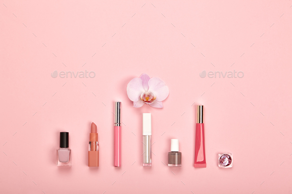 Fashionable Women's Cosmetics and Accessories - Stock Photo - Images