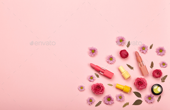 Fashionable Women's Cosmetics and Accessories - Stock Photo - Images