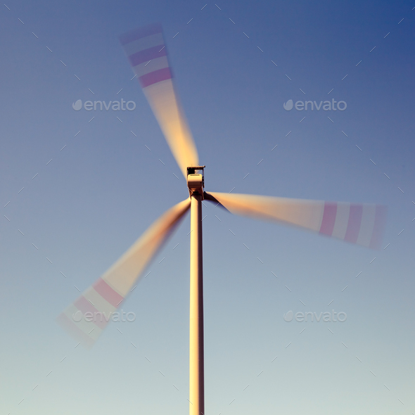 Wind turbine, alternative energy - Stock Photo - Images