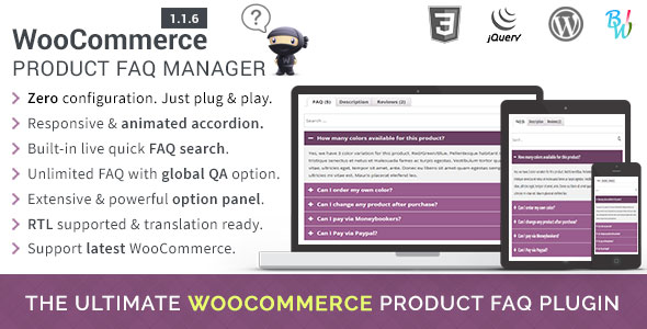 WooCommerce Product FAQ Manager - CodeCanyon Item for Sale