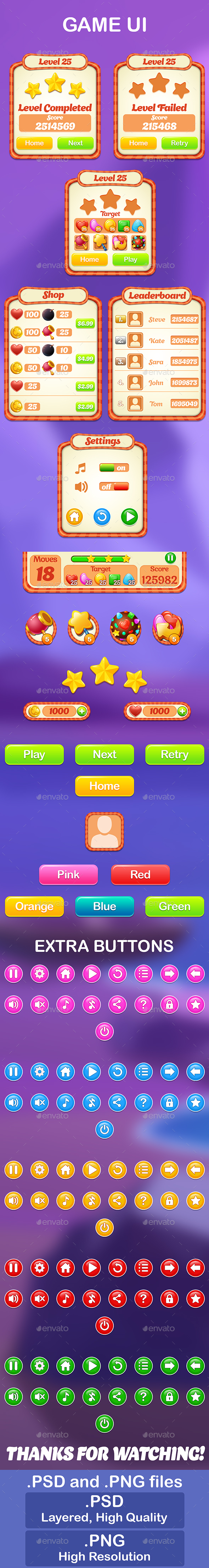 Game UI Pack - User Interfaces Game Assets