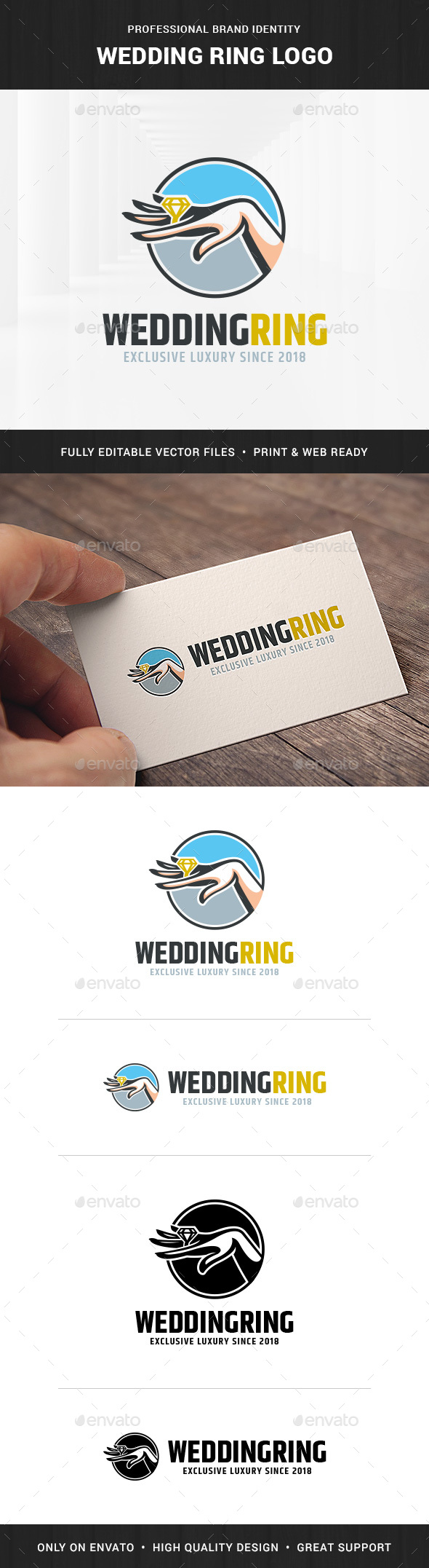 Wedding Ring Logo Template - Objects Logo Templates