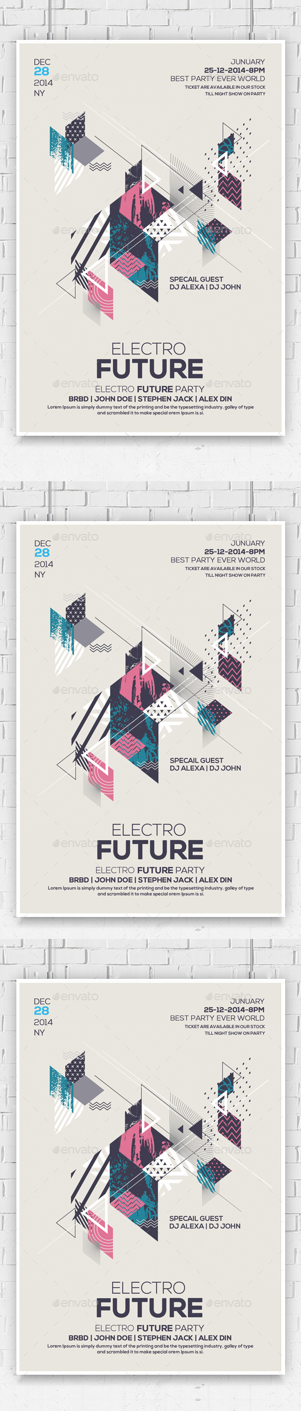 Electro Future Concert Dj Flyer - Flyers Print Templates