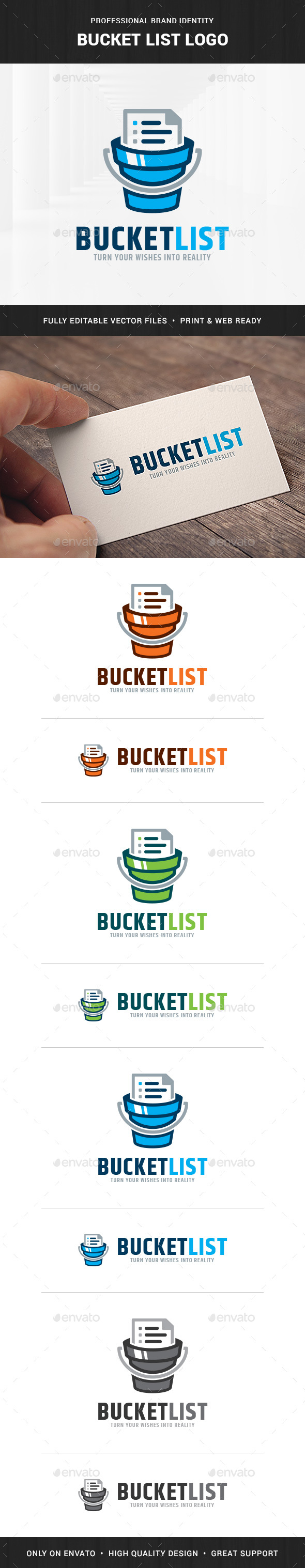 Bucket List Logo Template - Objects Logo Templates