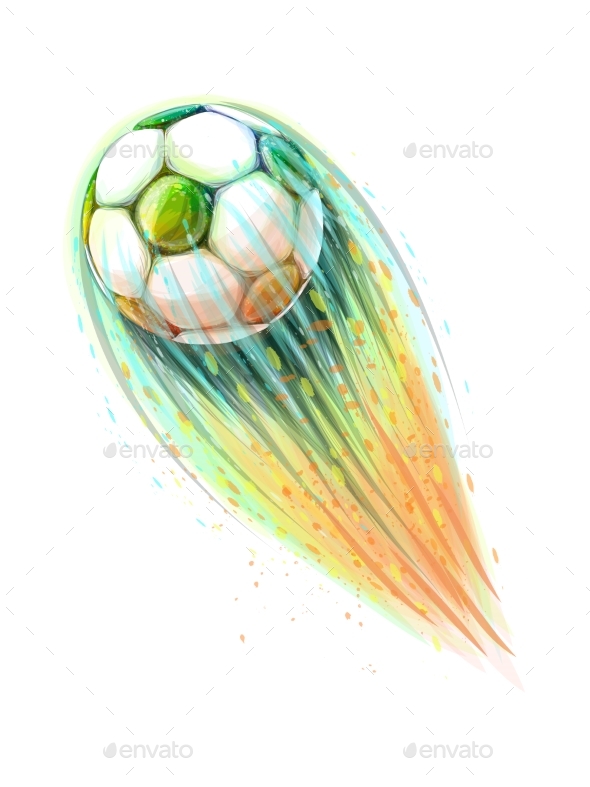 Abstract Soccer Ball - Sports/Activity Conceptual
