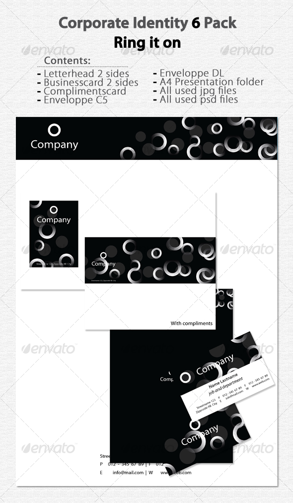 Corporate Identity 6 Ring it on - Stationery Print Templates