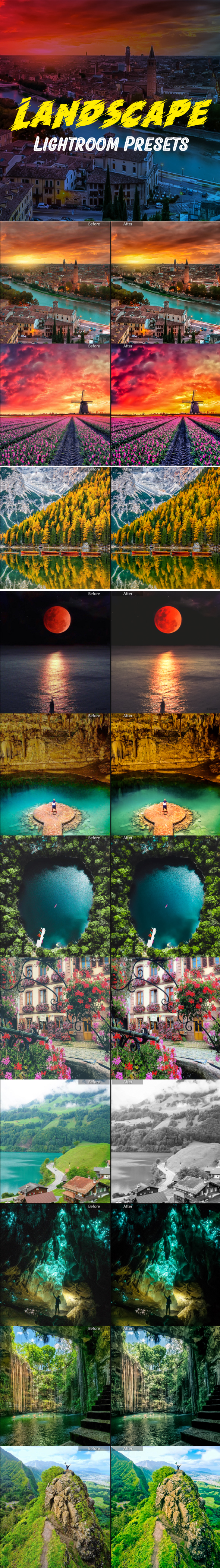 12 Landscape Lightroom Presets - Landscape Lightroom Presets