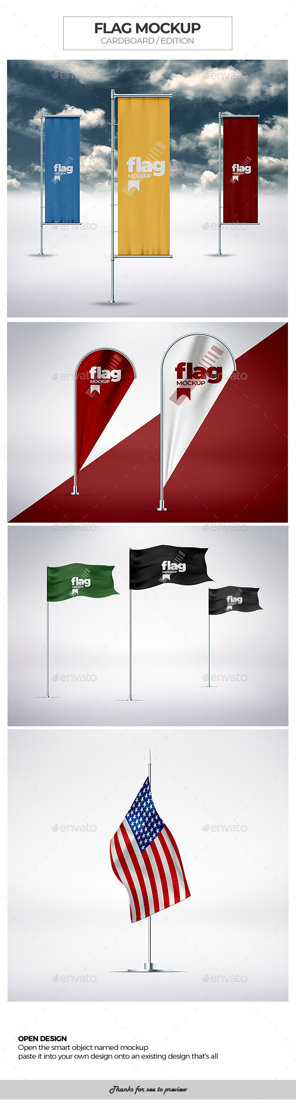 Flag Mock-Ups - Signage Print