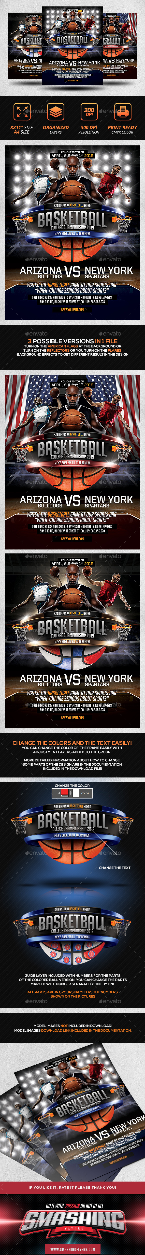 Basketball Game Poster Template - Sports Events