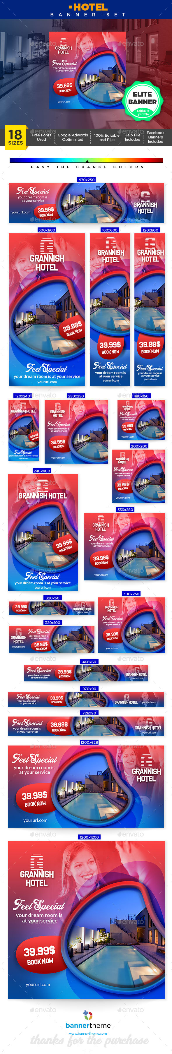 Hotel Banner - Banners & Ads Web Elements
