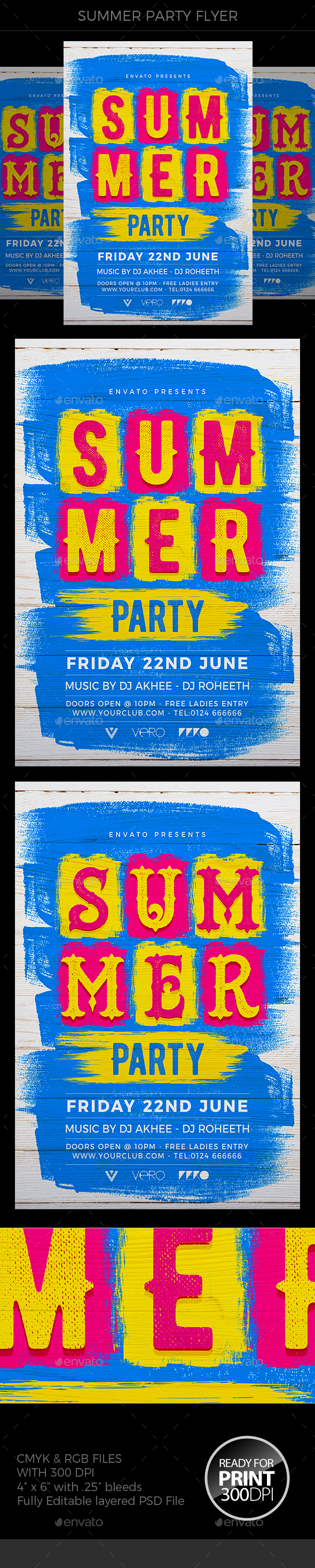 Summer Flyer - Clubs & Parties Events