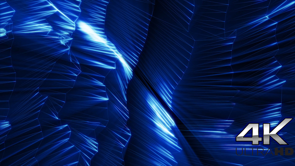 Epic Blue Glowing Geometri Background