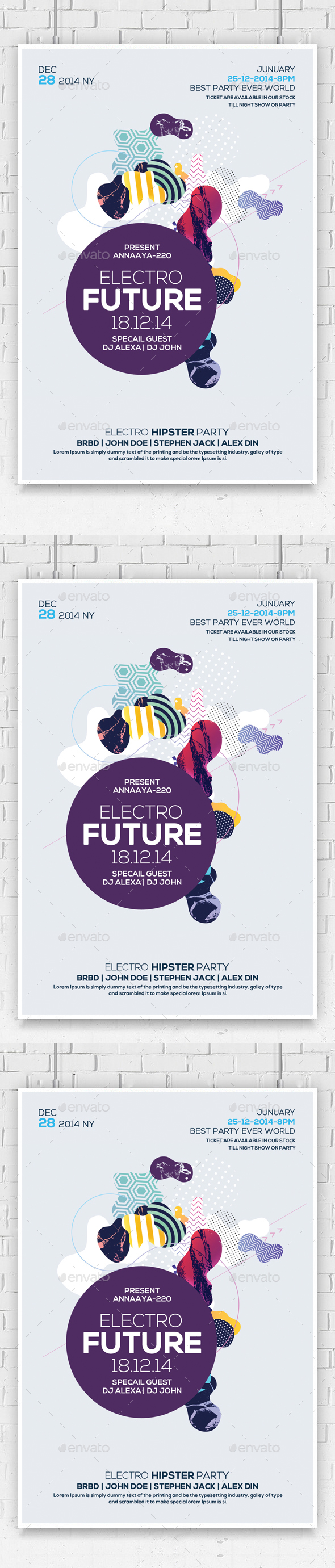 Electro Future Flyer Psd - Events Flyers