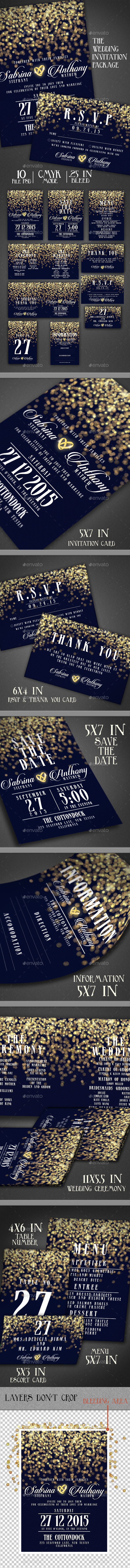 Wedding Invitation Package - Cards & Invites Print Templates