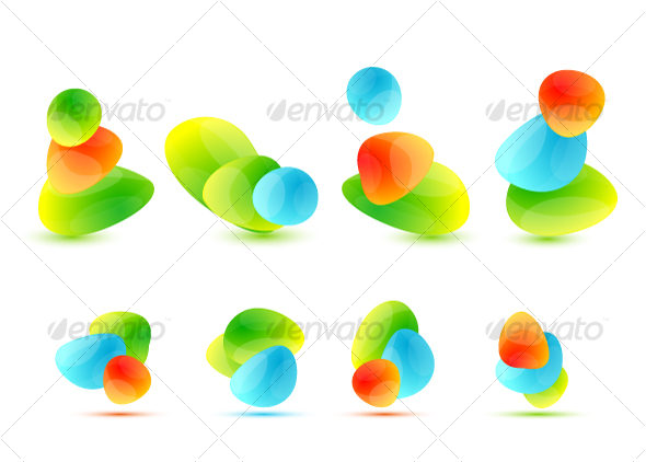 Colourful abstract icons - Decorative Symbols Decorative
