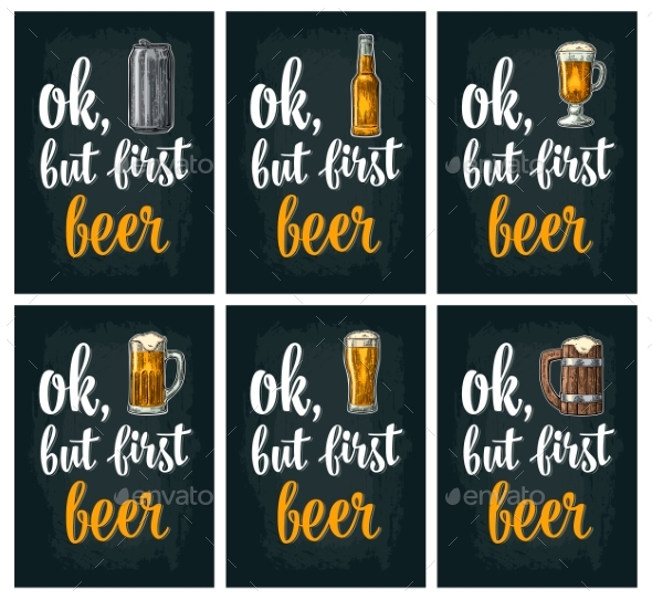 Glass Beer Vintage Vector Engraving - Food Objects