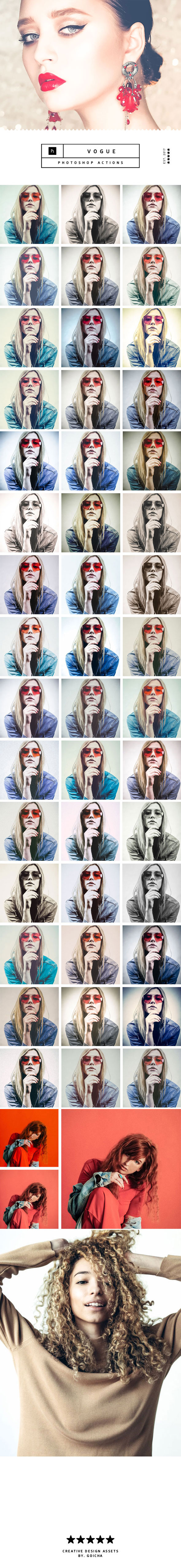 Vogue Fashion Photoshop Actions - Photo Effects Actions