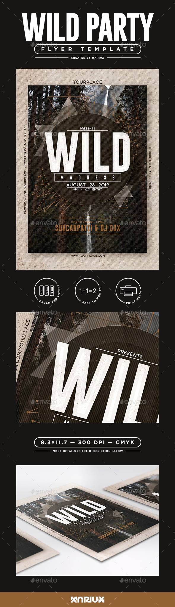 Wild Madness Flyer/Poster - Clubs & Parties Events
