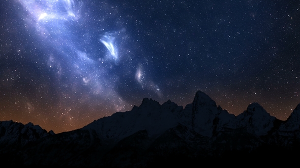 Night Sky In The Mountains By Egoroff Videohive