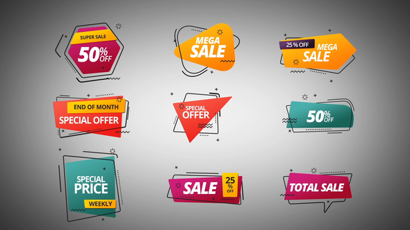 Shapes Price Lables - VideoHive 21683987