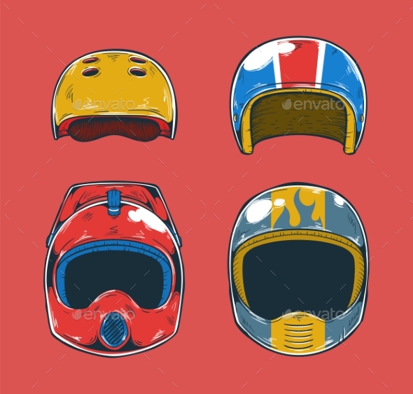Extreme Sports Helmets - Man-made Objects Objects