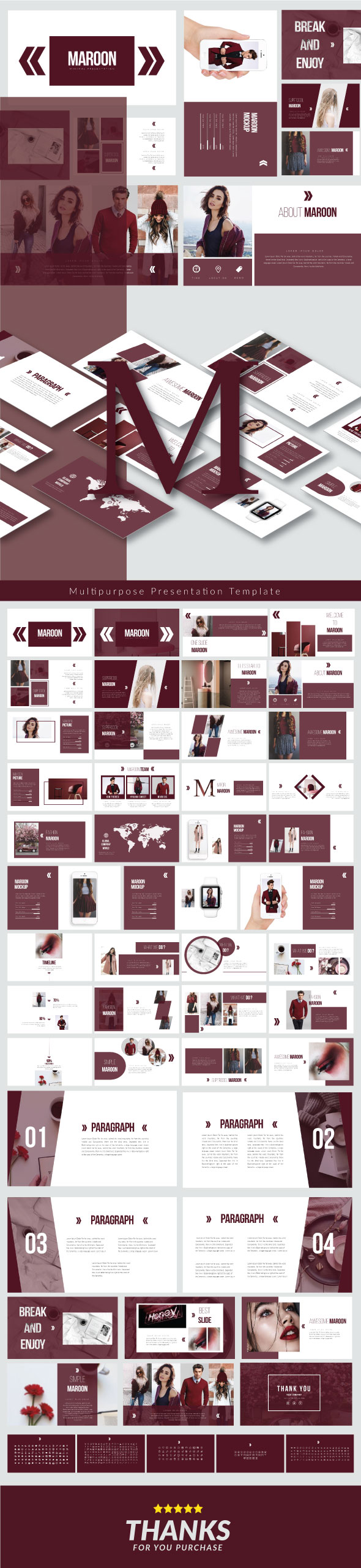 Maroon - Keynote Presentation Templates - Keynote Templates Presentation Templates