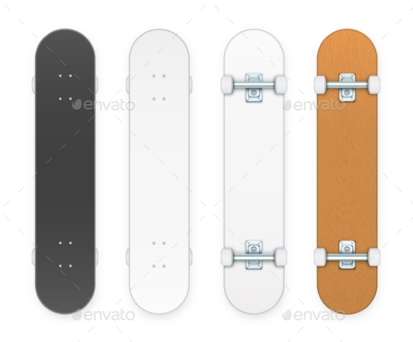 Vector Skateboards Set - Man-made Objects Objects