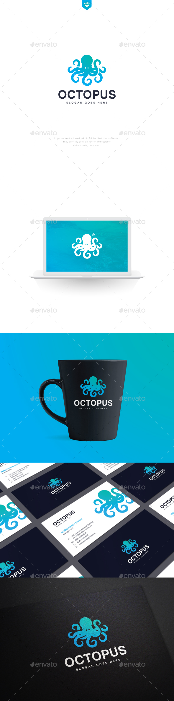 Octopus Logo Template - Animals Logo Templates
