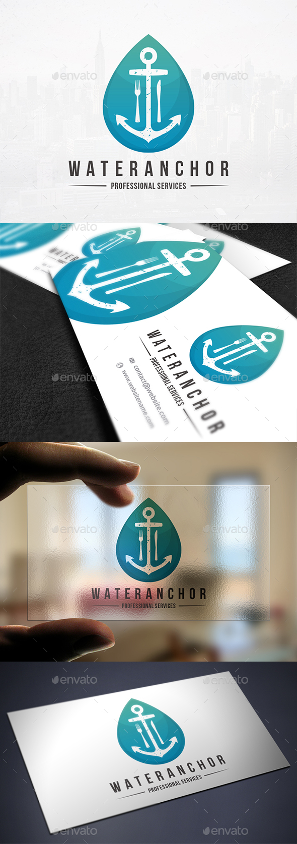 Anchor Water Bar Logo - Objects Logo Templates