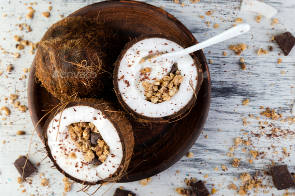 Healthy breakfast bowl. - Stock Photo - Images