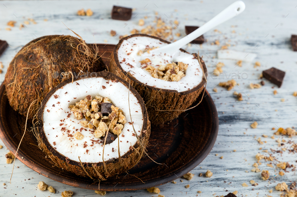 Healthy breakfast bowl. - Stock Photo - Images