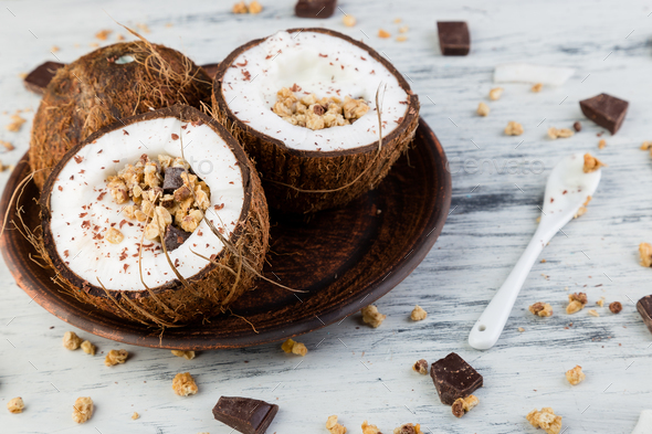 Healthy breakfast bowl. - Stock Photo - Images