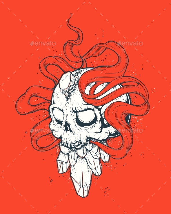 Strange Skull Print - Miscellaneous Vectors