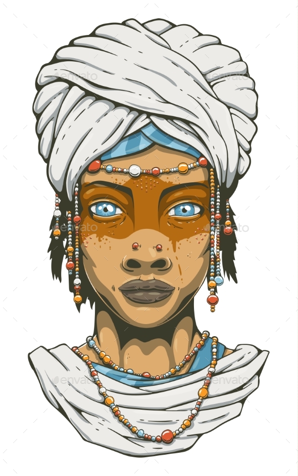 Woman in Turban - People Characters