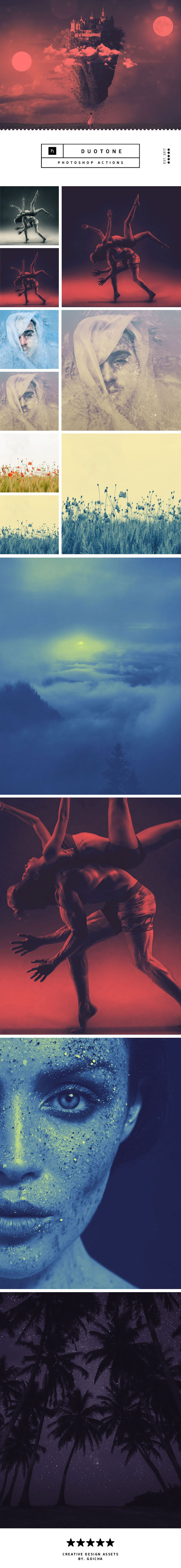 Duotone Photoshop Actions - Photo Effects Actions