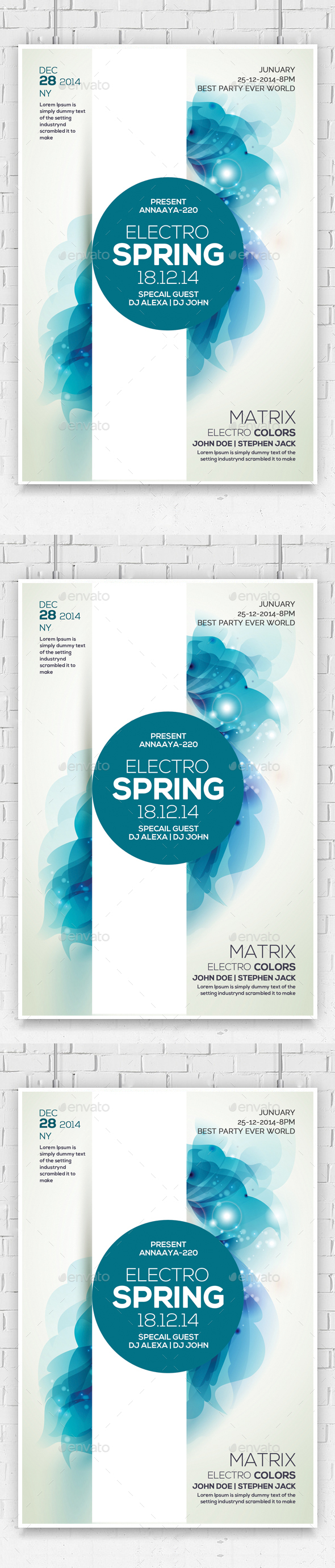 Electro Spring Nights Flyer - Flyers Print Templates