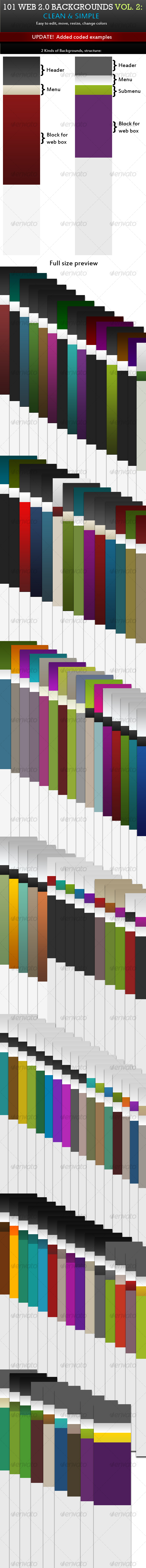 101 Web 2.0 Backgrounds VOL. 2 - Backgrounds Graphics