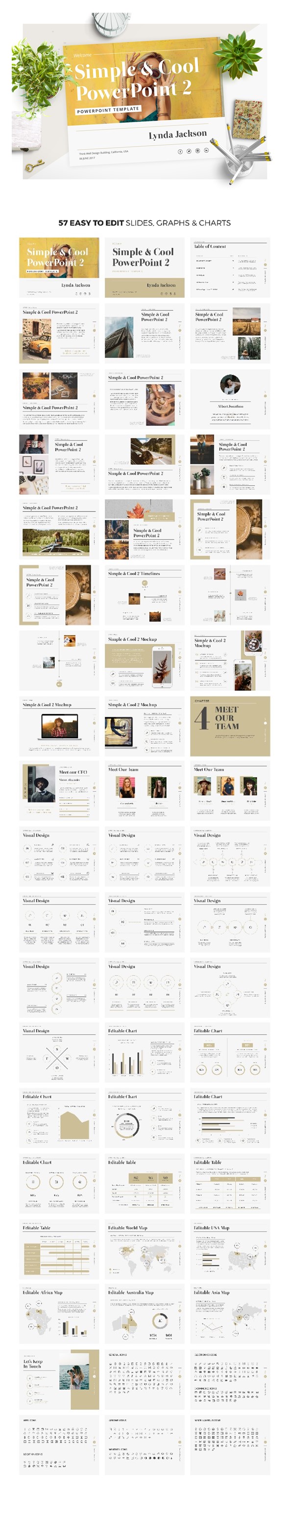 Simple & Cool PowerPoint Template 2 - Creative PowerPoint Templates