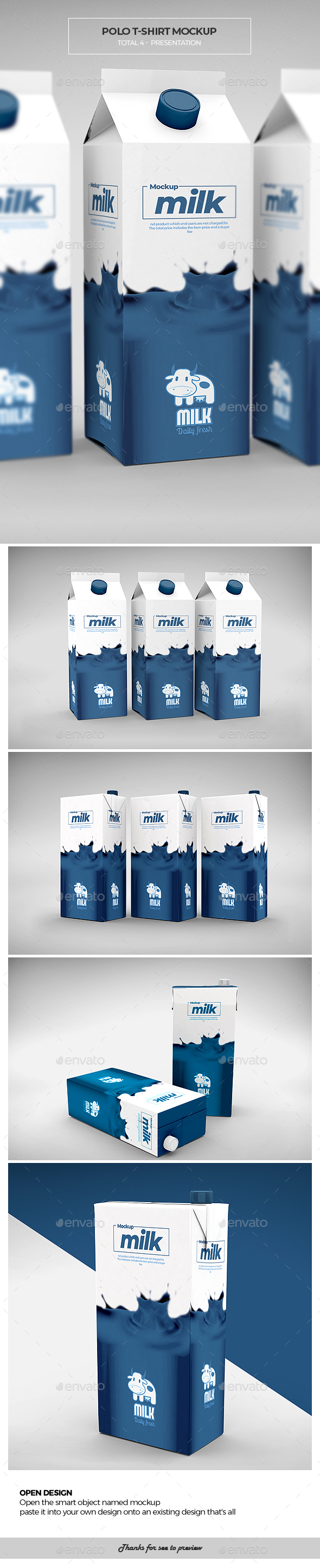 Milk Mock-up - Food and Drink Packaging