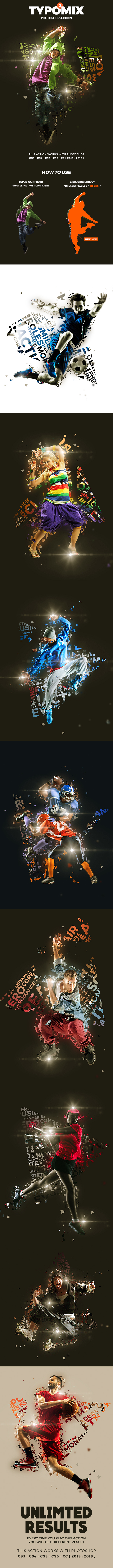 TypoMix 2 Photoshop Action - Photo Effects Actions