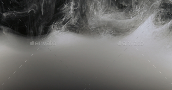 Concept Art White Paint In Water As Smoke In Slowmotion - Stock Photo - Images