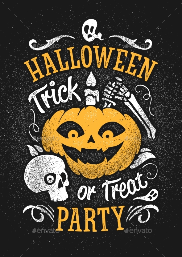Halloween Party Poster - Backgrounds Decorative