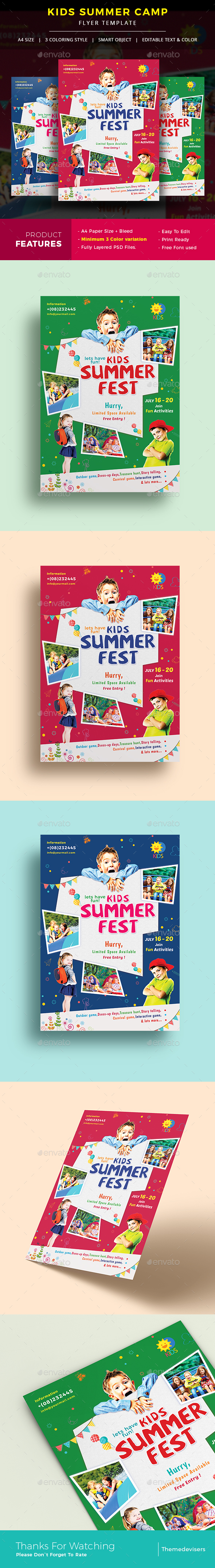 Kids Summer Camp Flyer - Corporate Flyers