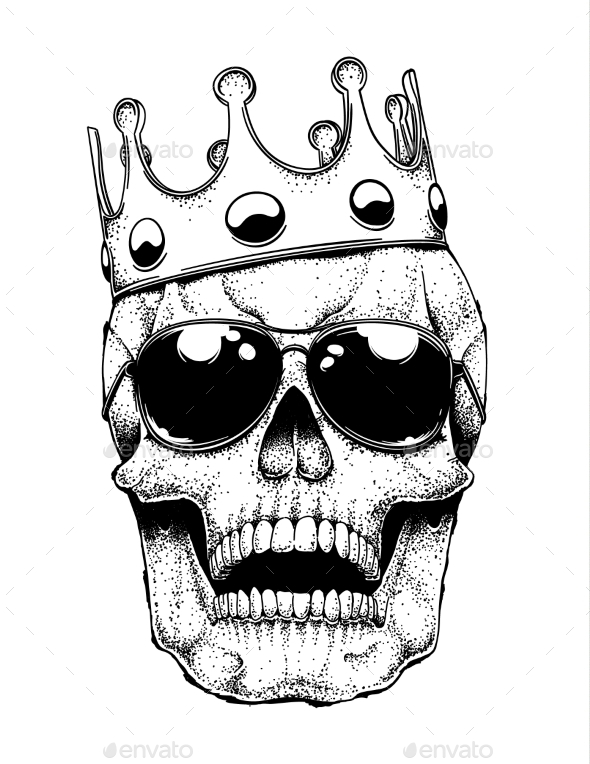 Skull in a Crown - Miscellaneous Vectors