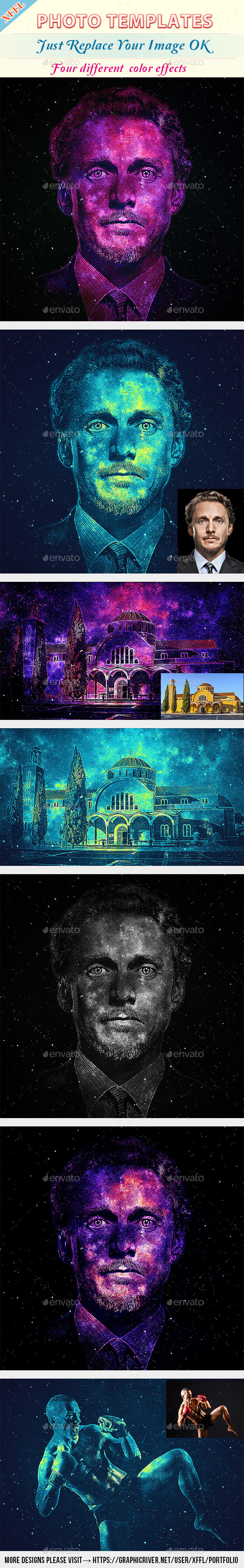 Coarse Oil Painting Photo Templates - Artistic Photo Templates